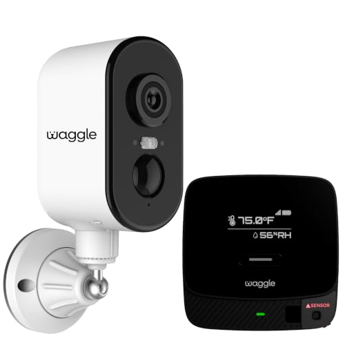 Waggle RV 4G LTE Pet Monitor Lite + 4G Cellular Security Camera - No WiFi? No Problem, Temperature & Humidity Monitor, Real-time Alerts - 2-Way Talk, Night Vision - Supports Verizon, AT&T & T-Mobile