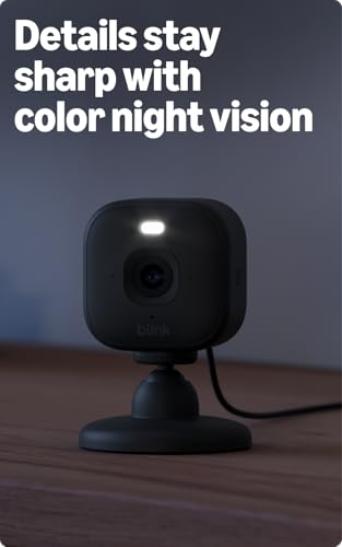Blink Mini 2K+ (newest model) – Plug-in Home & Pet Indoor Security Camera with 2K video resolution, night vision, enhanced audio, motion detection – 2 cameras (Black)
