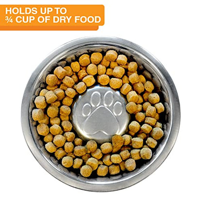 Neater Feeder - Express Model - Mess-Proof Cat & Dog Bowls – Made in USA – Elevated, No Spill, Non-Tip, Non-Slip, Raised Stainless Steel Food & Water Pet Bowls