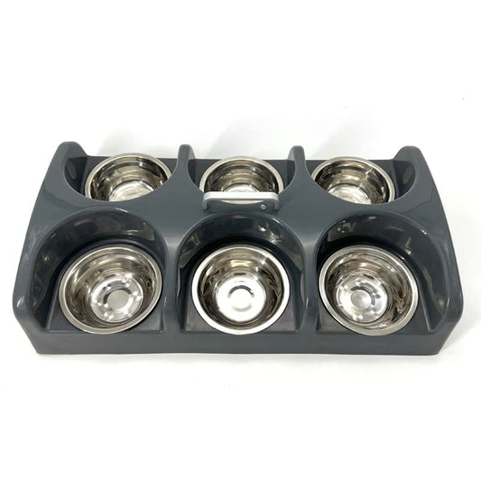 Puppy Feeding System 6 Litter Multiple Dog Bowl Feeder Puppy Feeder Station, Weaning Dish Puppy's Feeding