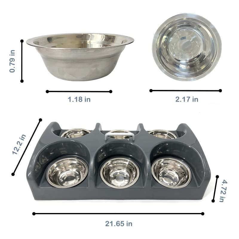 Puppy Feeding System 6 Litter Multiple Dog Bowl Feeder Puppy Feeder Station, Weaning Dish Puppy's Feeding