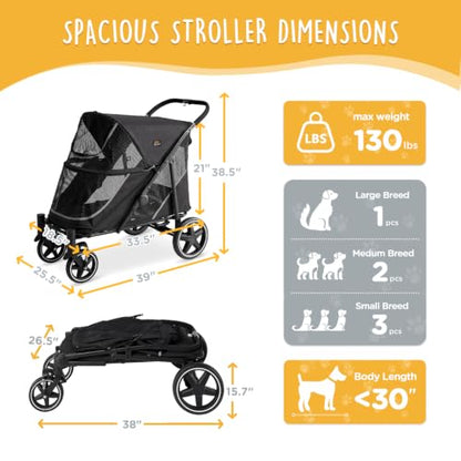 All-Terrain Dog Stroller for Large & Medium Dogs