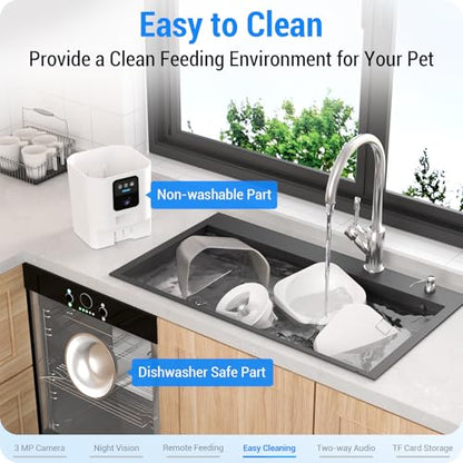 Frienhund Automatic Cat Feeder: Automatic Dog Feeder-7L Auto Cat Food Dispenser