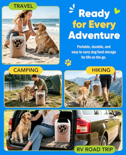 Leak-Proof Dog Food Travel Container for Camping