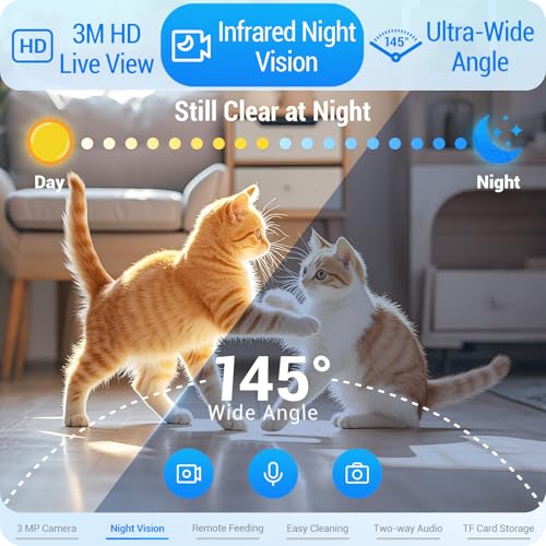Frienhund Automatic Cat Feeder: Automatic Dog Feeder-7L Auto Cat Food Dispenser