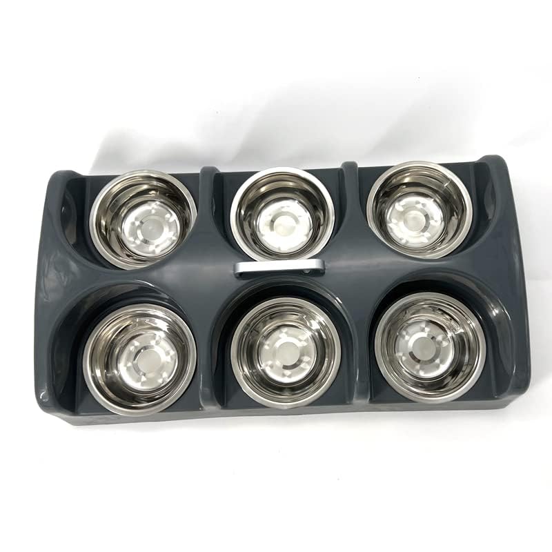 Puppy Feeding System 6 Litter Multiple Dog Bowl Feeder Puppy Feeder Station, Weaning Dish Puppy's Feeding