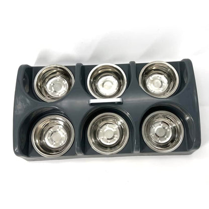 Puppy Feeding System 6 Litter Multiple Dog Bowl Feeder Puppy Feeder Station, Weaning Dish Puppy's Feeding