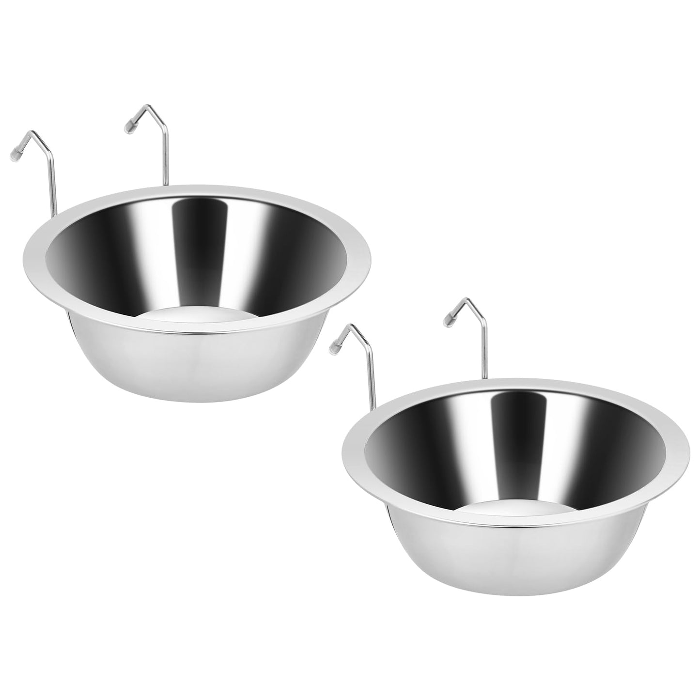 Fri4Free 2PCS Stainless Steel Hanging Kennel Water Bowls