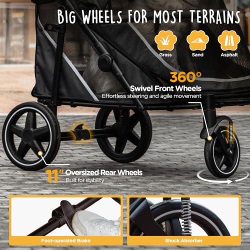 All-Terrain Dog Stroller for Large & Medium Dogs