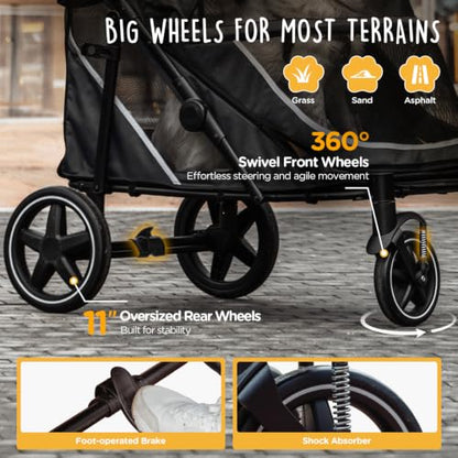 All-Terrain Dog Stroller for Large & Medium Dogs
