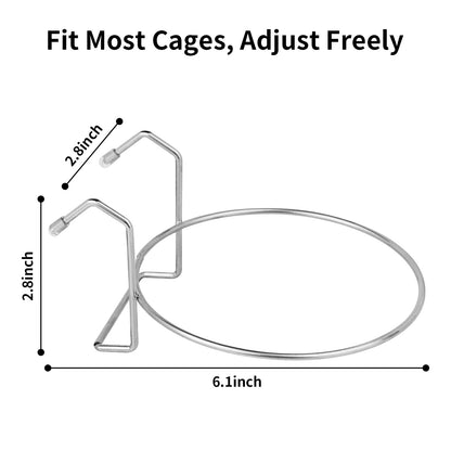 Fri4Free 2PCS Stainless Steel Hanging Kennel Water Bowls