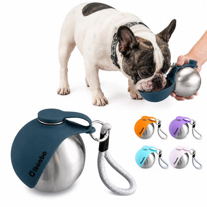 Portable Dog Water Bottle with Collapsible Bowl