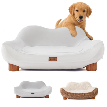 Modern Dog Sofa with Wooden Legs