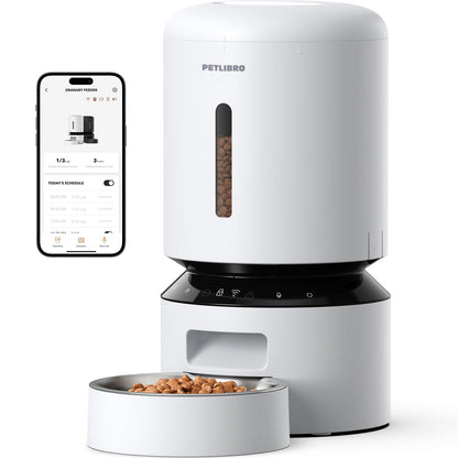 PETLIBRO Automatic Cat Feeder, 5G WiFi Automatic Dog Food Dispenser with Freshness Preservation, 5L Timed Pet Feeder with Low Food Sensor, Up to 10 Meals Per Day