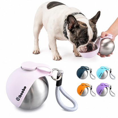Portable Dog Water Bottle with Collapsible Bowl