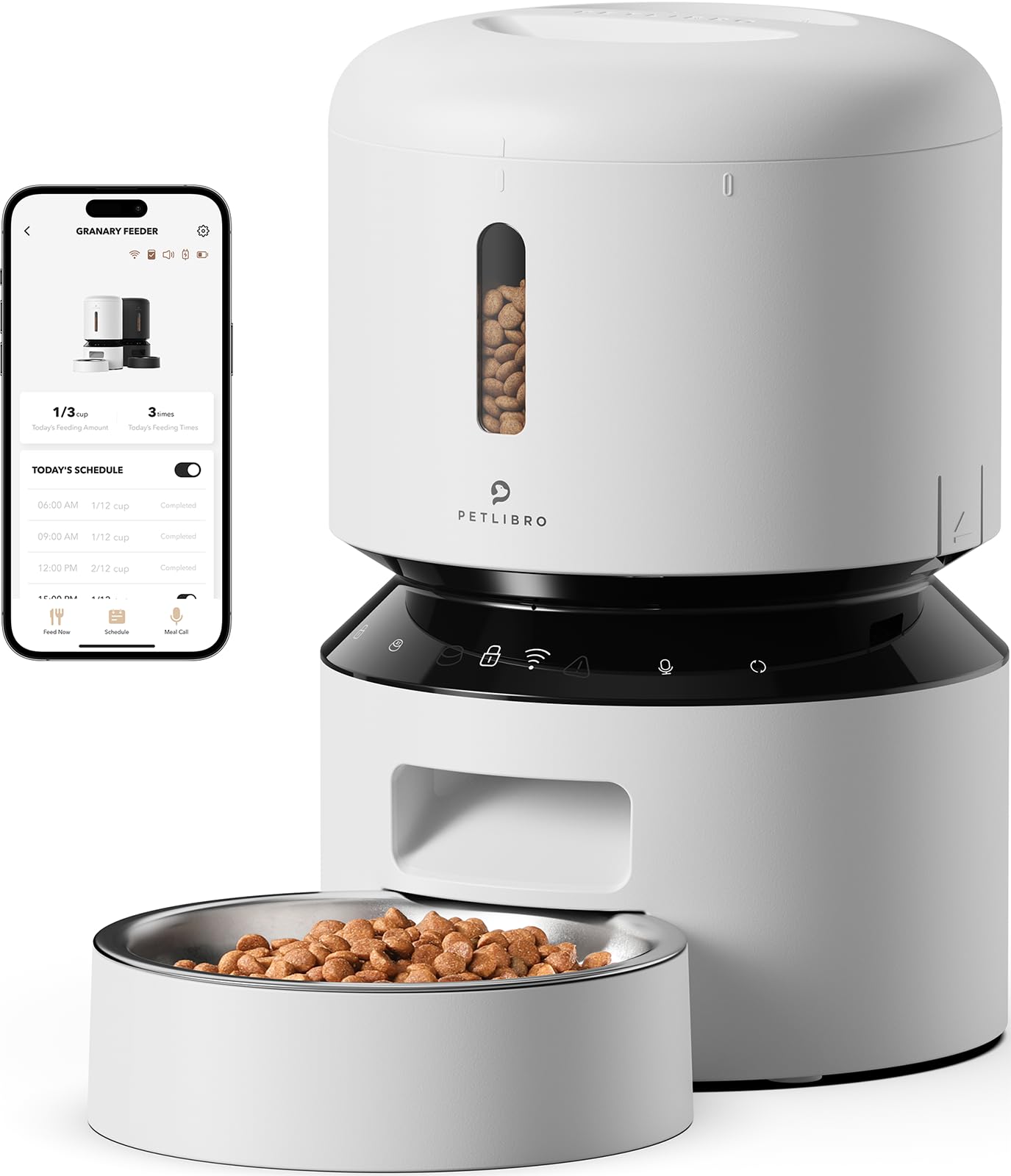 PETLIBRO Automatic Cat Feeder, 5G WiFi Automatic Dog Food Dispenser with Freshness Preservation, 5L Timed Pet Feeder with Low Food Sensor, Up to 10 Meals Per Day