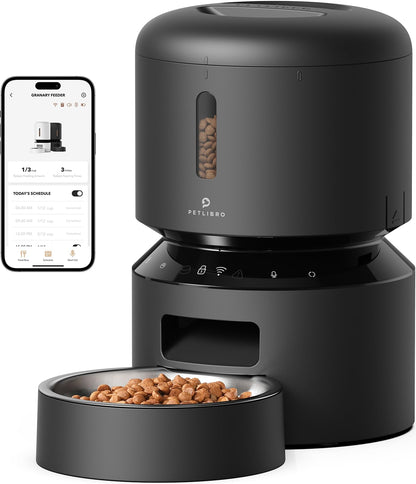 PETLIBRO Automatic Cat Feeder, 5G WiFi Automatic Dog Food Dispenser with Freshness Preservation, 5L Timed Pet Feeder with Low Food Sensor, Up to 10 Meals Per Day
