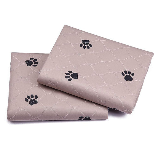Reusable Pee Pad + Free Puppy Grooming Gloves/Quilted, Fast Absorbing Machine Washable Dog Whelping Pad/Waterproof Puppy Training Pad/Housebreaking Absorption Pads
