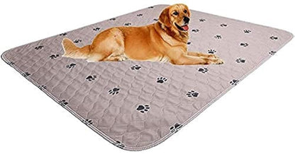 Reusable Pee Pad + Free Puppy Grooming Gloves/Quilted, Fast Absorbing Machine Washable Dog Whelping Pad/Waterproof Puppy Training Pad/Housebreaking Absorption Pads