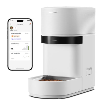 PETLIBRO Automatic Cat Feeder, 5G WiFi Automatic Dog Food Dispenser with Freshness Preservation, 5L Timed Pet Feeder with Low Food Sensor, Up to 10 Meals Per Day