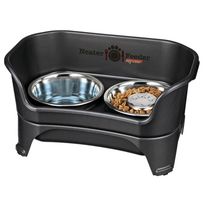 Neater Feeder - Express Model - Mess-Proof Cat & Dog Bowls – Made in USA – Elevated, No Spill, Non-Tip, Non-Slip, Raised Stainless Steel Food & Water Pet Bowls