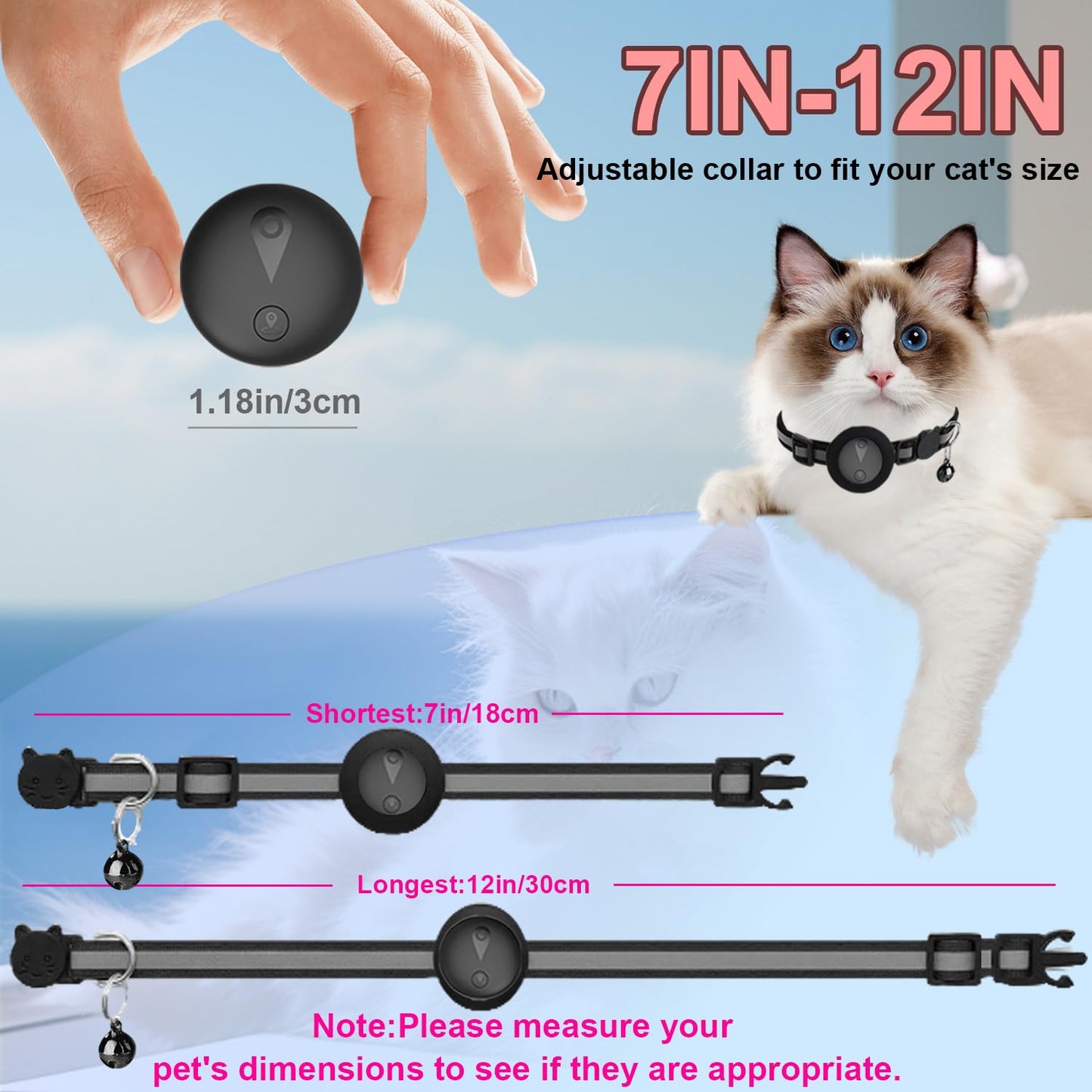 Pet GPS Tracker Collar for Cats