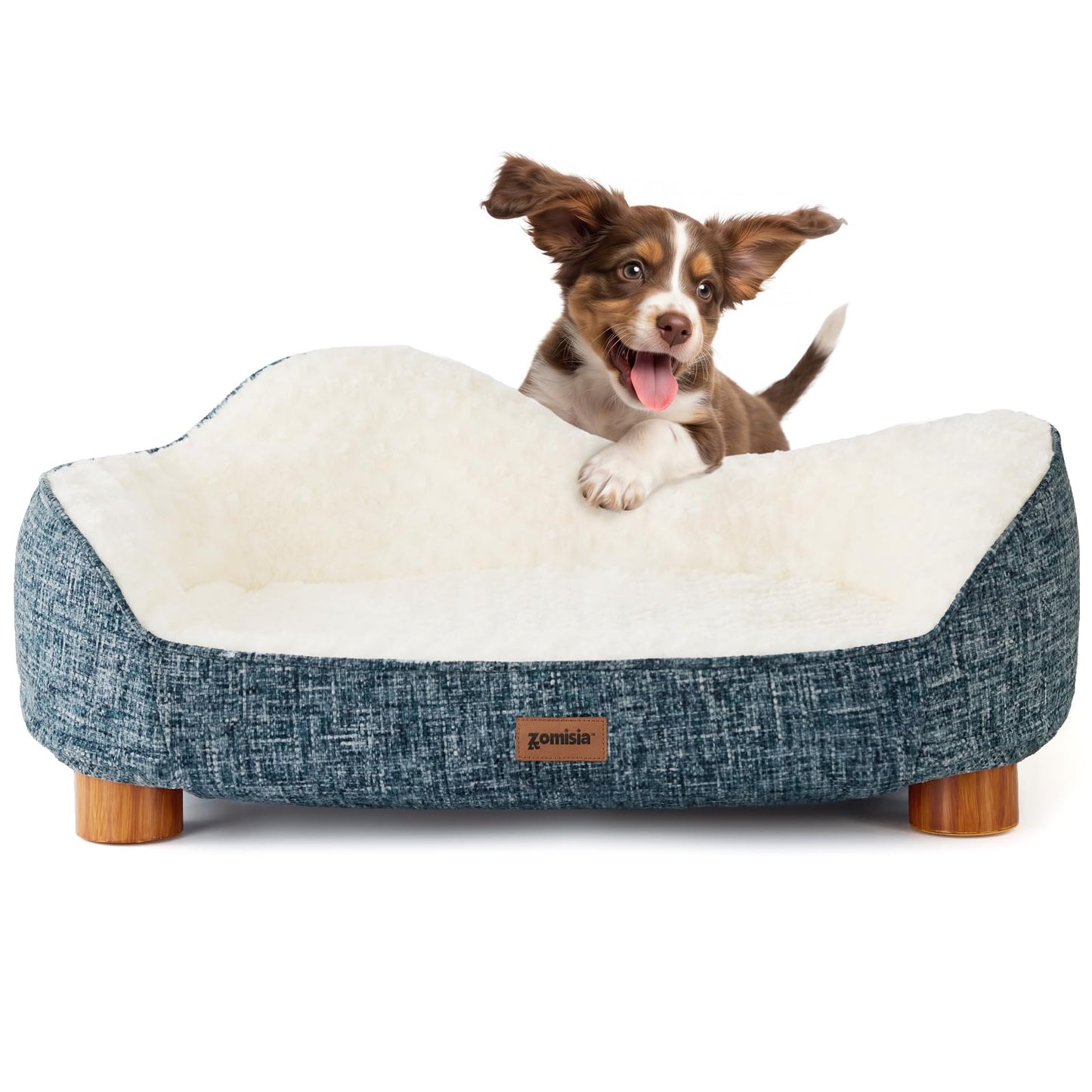 Modern Dog Sofa with Wooden Legs