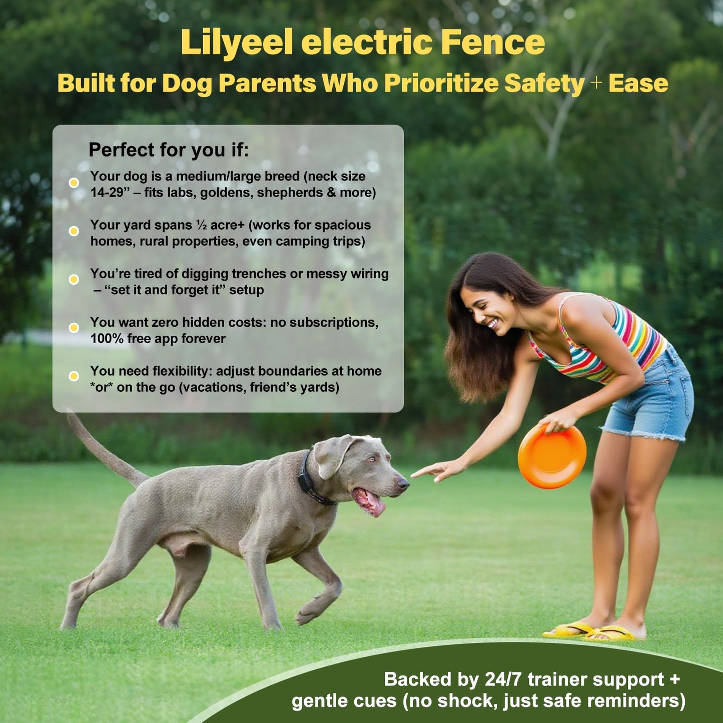 GPS Wireless Dog Collar Fence System