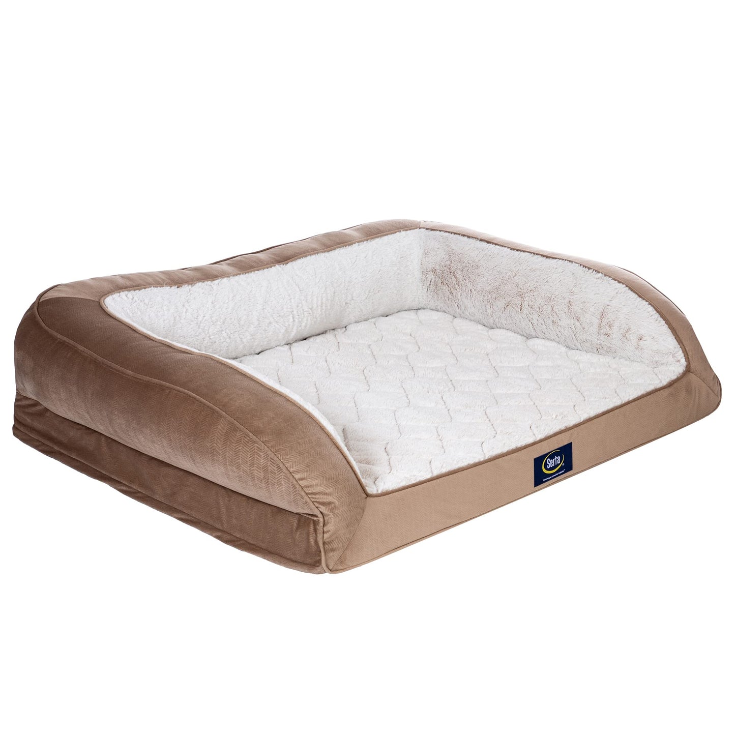 Serta Orthopedic Quilted Couch Dog Bed for Pets