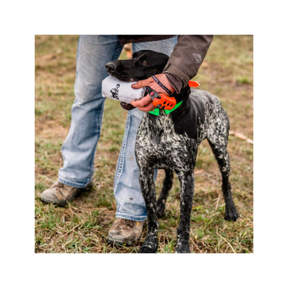 DT SYSTEMS Super Pro Durable Shock-Absorbing Waterfowl Upland Hunting Dog Training Dummy Launcher w/Floating Scent-Holding Dummy, Bright White