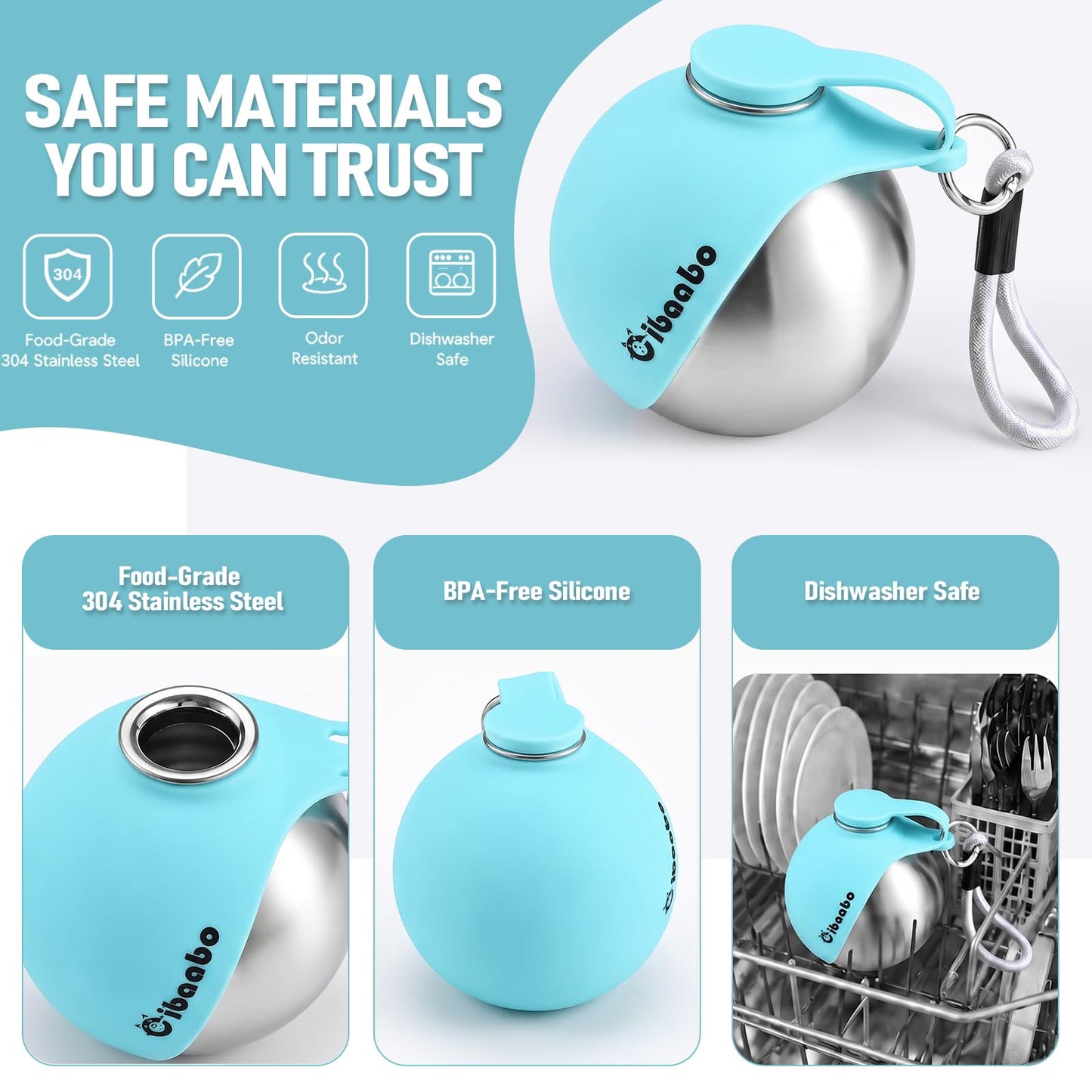 Portable Dog Water Bottle with Collapsible Bowl