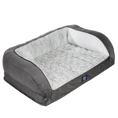 Serta Orthopedic Quilted Couch Dog Bed for Pets
