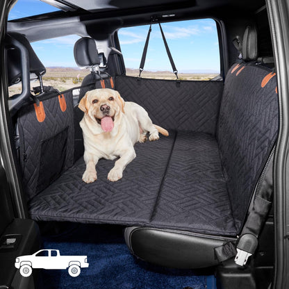 Hard Bottom Dog Car Seat Cover for Back Seat Travel