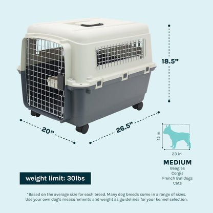 Airline Approved Dog Travel Kennel for Indoor & Outdoor Use