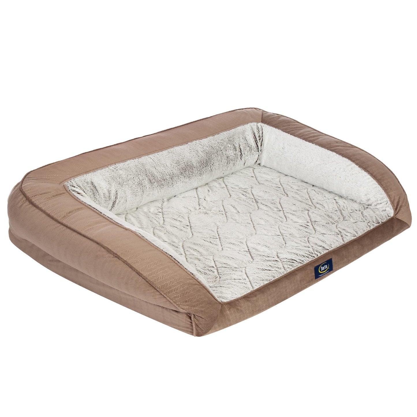 Serta Orthopedic Quilted Couch Dog Bed for Pets