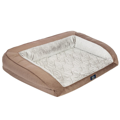 Serta Orthopedic Quilted Couch Dog Bed for Pets