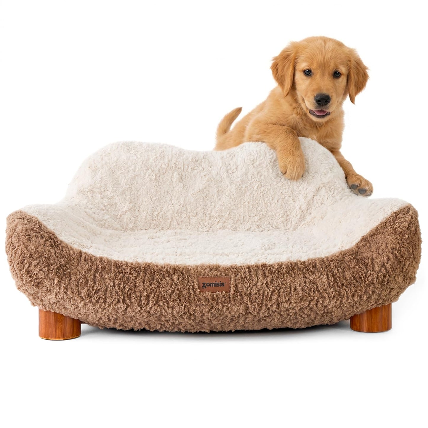 Modern Dog Sofa with Wooden Legs