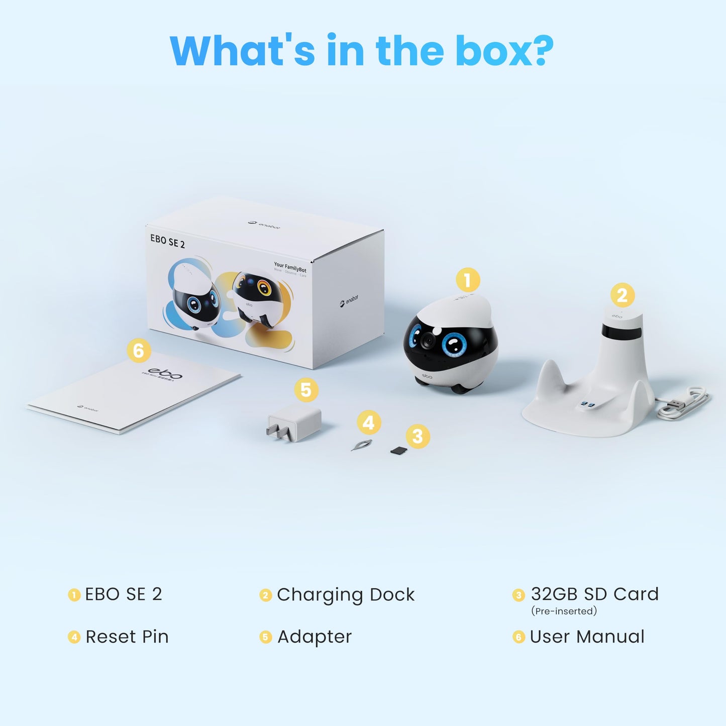 Enabot EBO SE 2 Home Robot Camera: 2K Mobile FamilyBot Pet Companion
