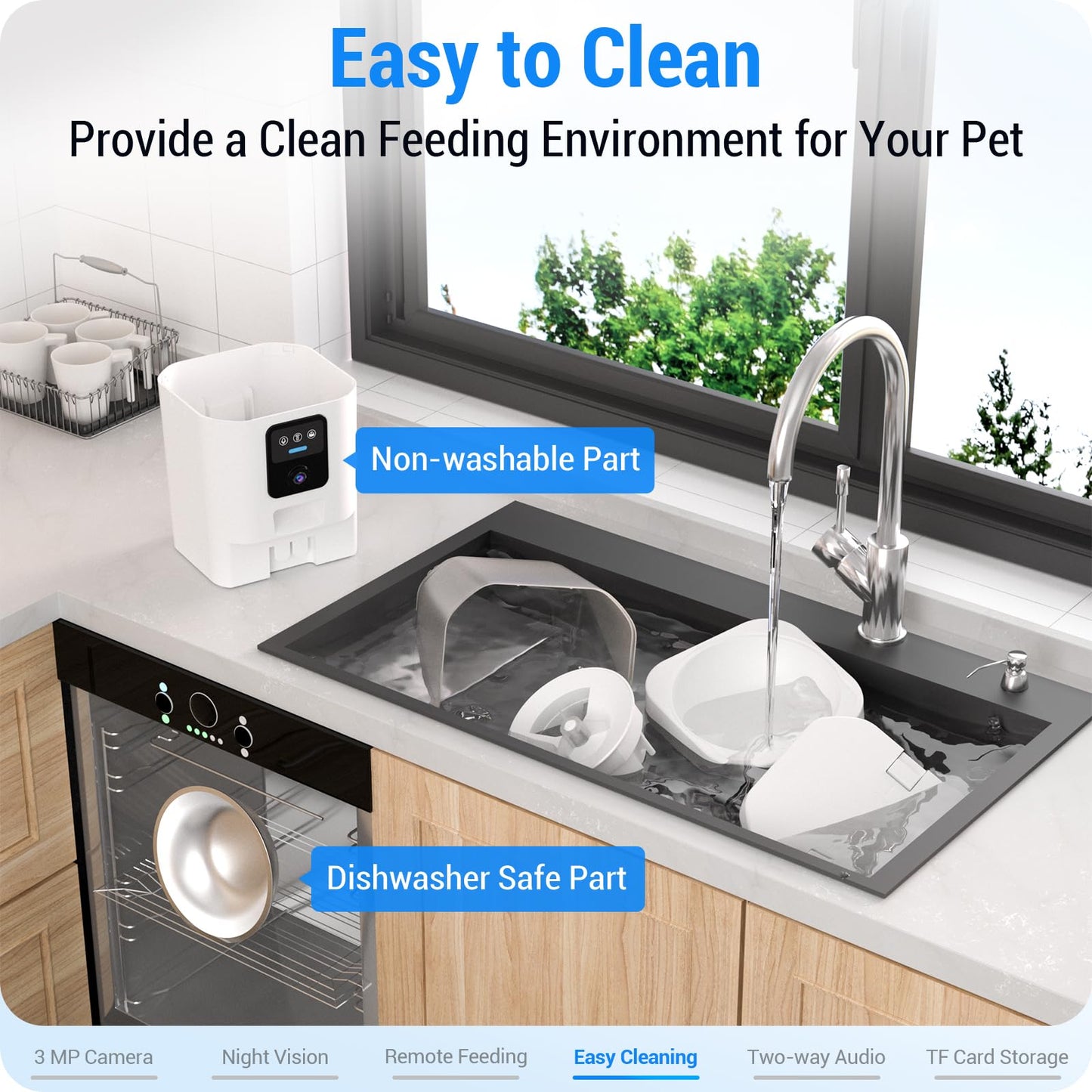 Frienhund Automatic Cat Feeder: Automatic Dog Feeder-7L Auto Cat Food Dispenser