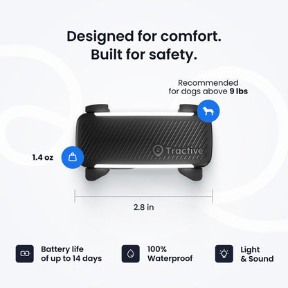 Tractive Smart Dog GPS Tracker | Live Pet Tracker with Virtual Fence | Vital Signs Monitoring of Heart & Respiratory Rate | Bark Monitoring | Dog Collar Attachment