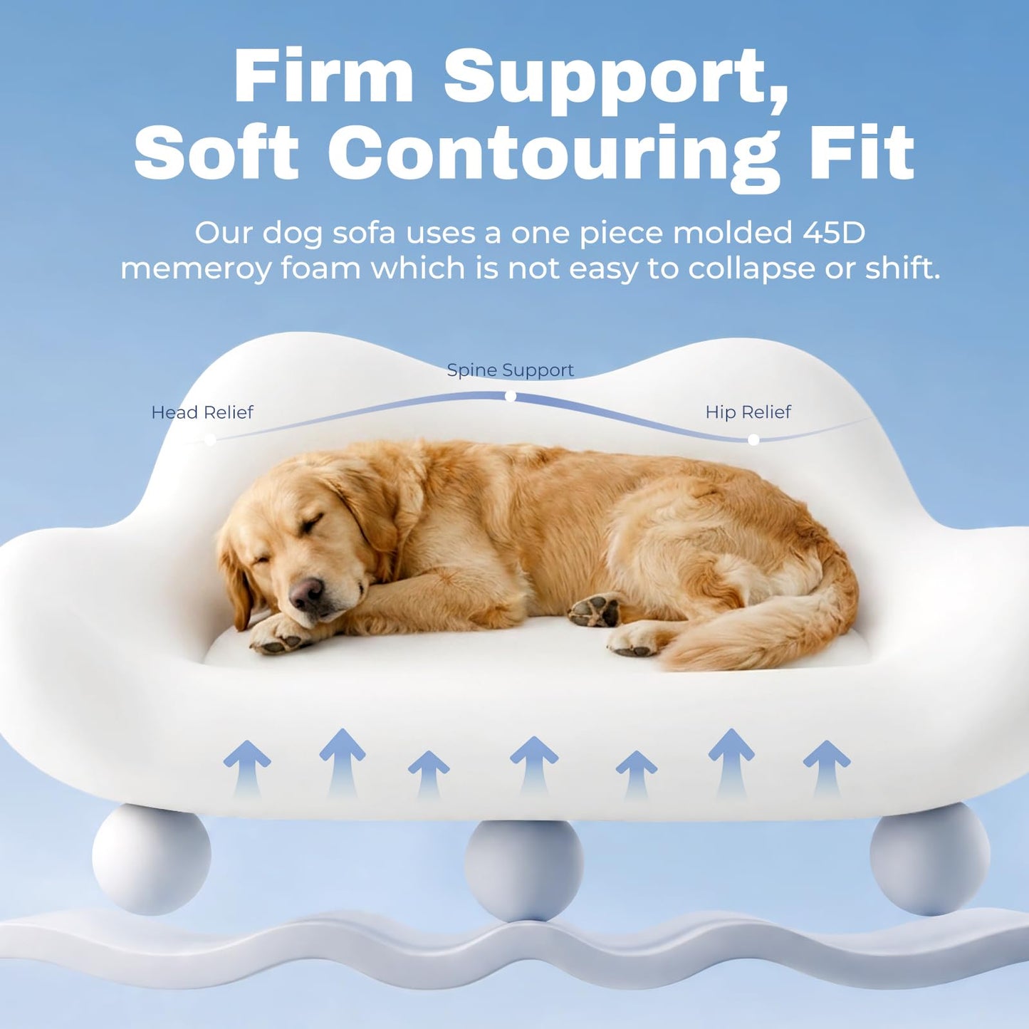Modern Dog Sofa with Wooden Legs