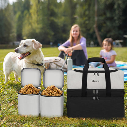 Dual Layer Dog Travel Bag for Road Trips & Camping