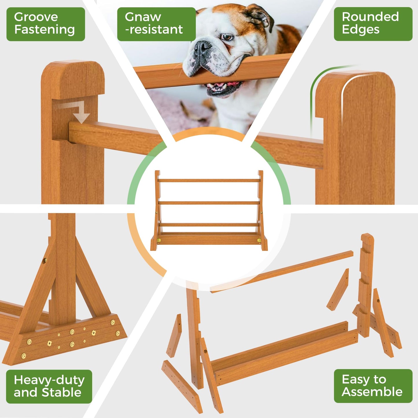 SuniBoxi Wooden Dog Training and Exercise Equipment
