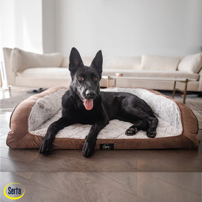 Serta Orthopedic Quilted Couch Dog Bed for Pets