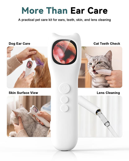 Pet Ear Cleaning Camera Kit with Screen