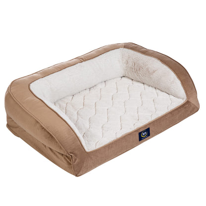Serta Orthopedic Quilted Couch Dog Bed for Pets
