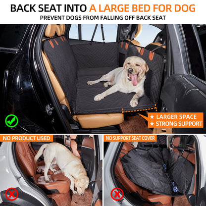 Hard Bottom Dog Car Seat Cover for Back Seat Travel
