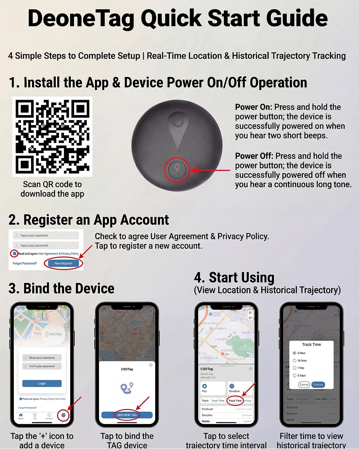 GPS Tracker for Dogs, Smart Dog Tracker with Real-Time Location