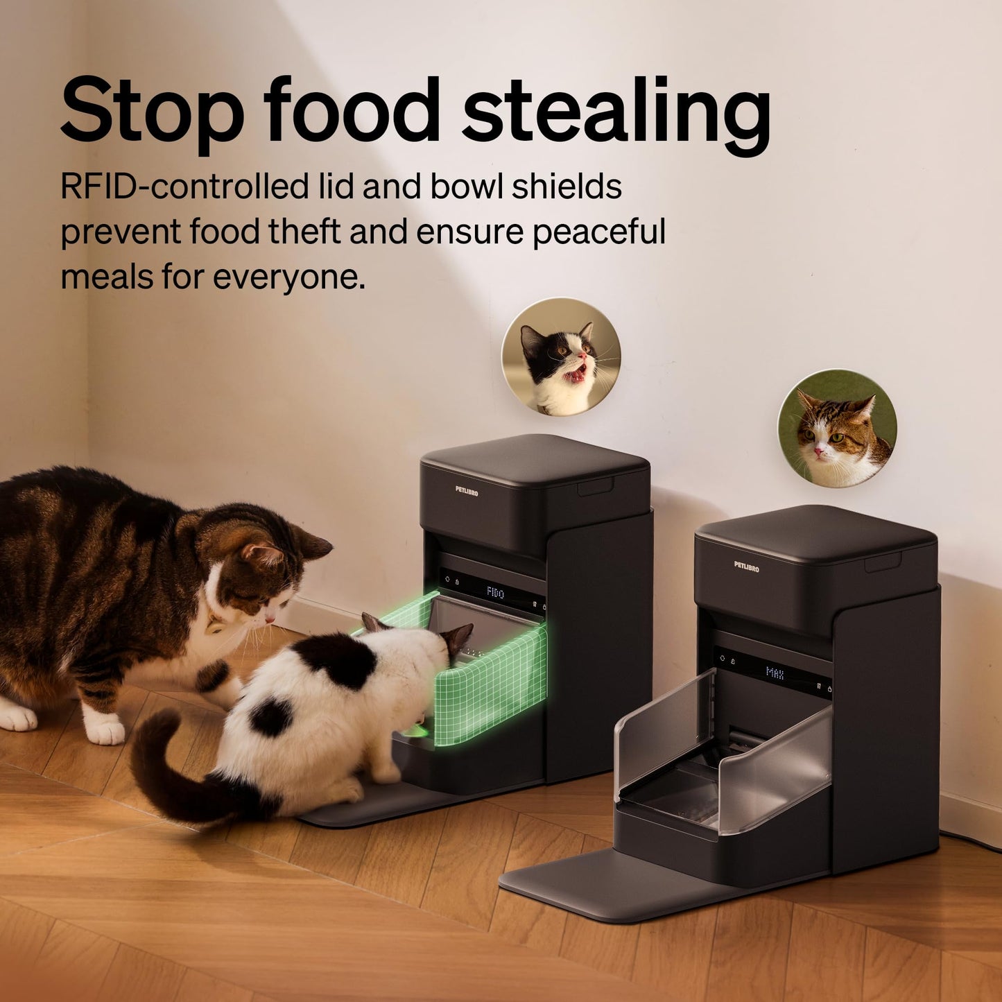 PETLIBRO RFID Automatic Cat Feeder, Collar Tag-Activated Personalized Meals
