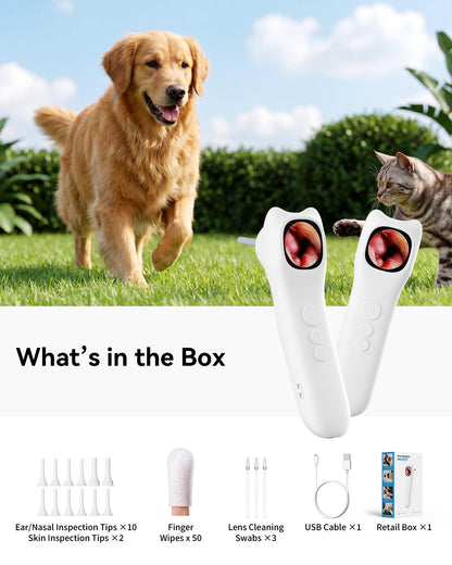 Pet Ear Cleaning Camera Kit with Screen